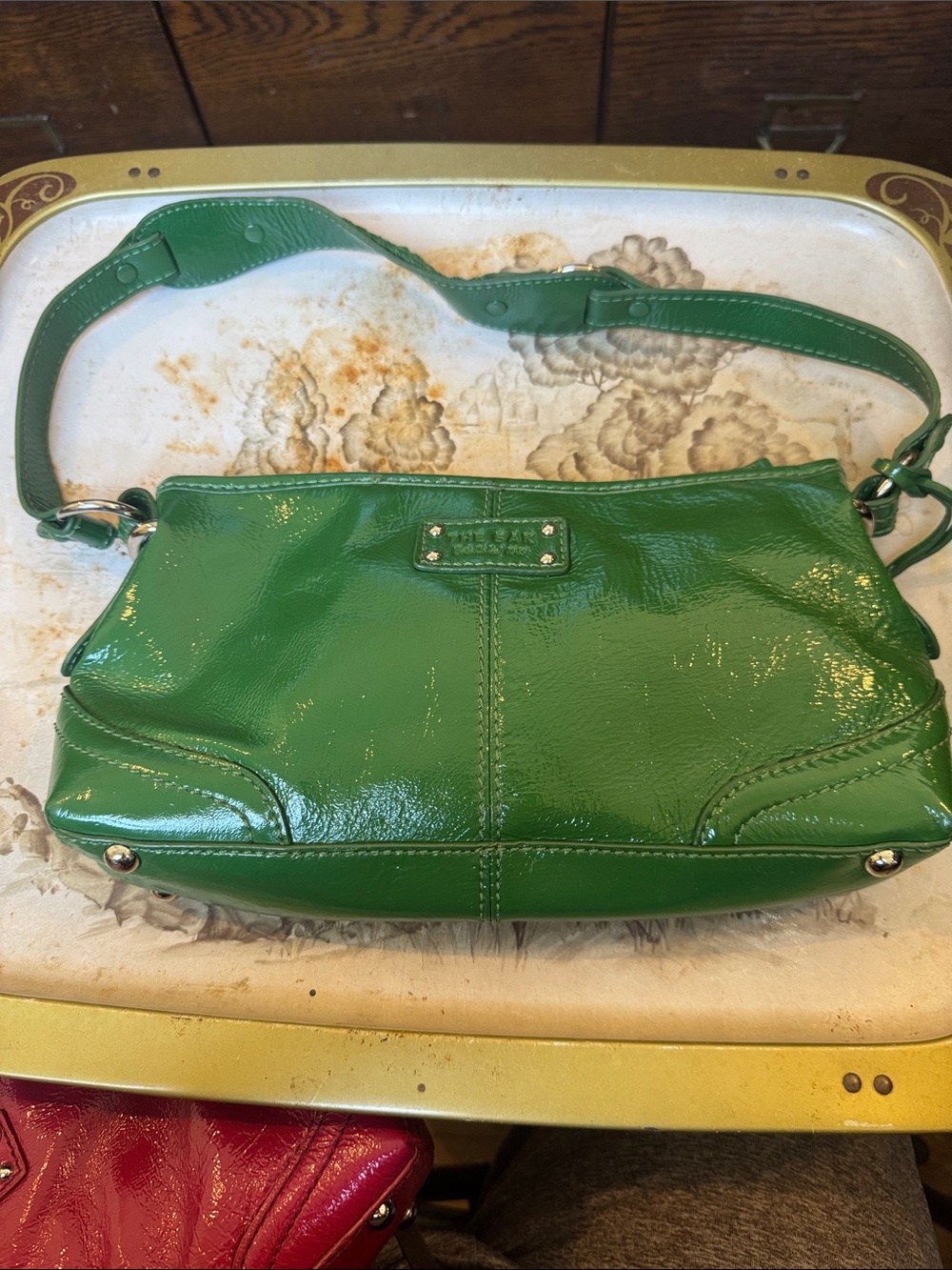 The Sak Green Patent Leather Shoulder Bag - Women's Handbag